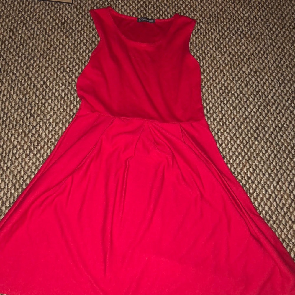 Red skater dress